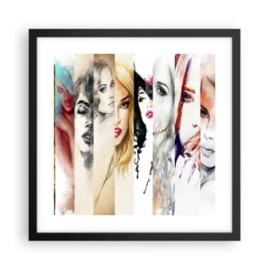 Plakat i sort ramme - Og det er altid DIG - 40x40 cm