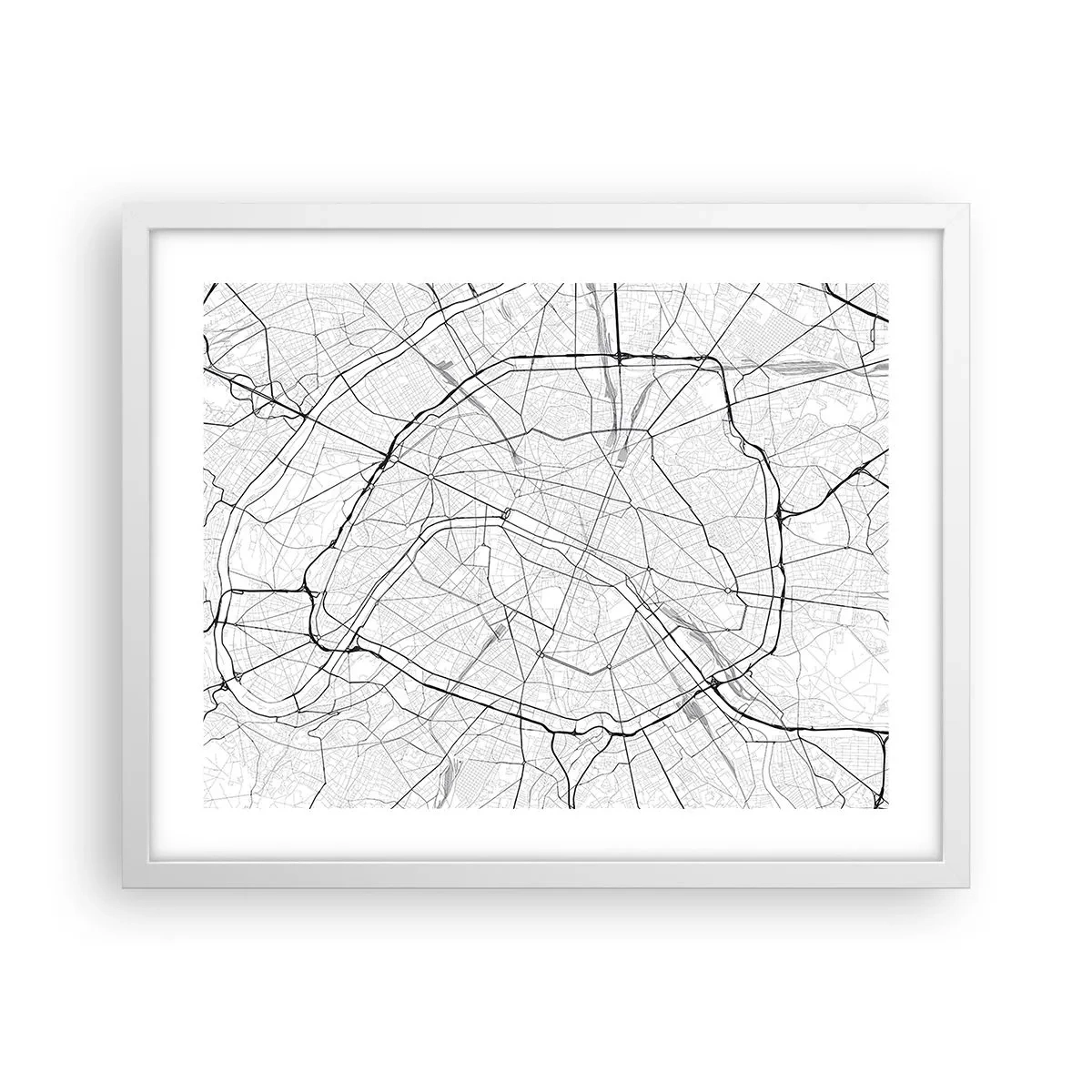 Plakat i hvid ramme - Paris' blomst - 50x40 cm