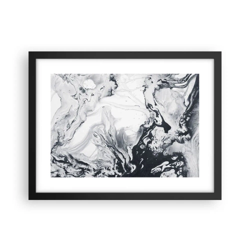 Plakat i sort ramme - Jordens indre - 40x30 cm