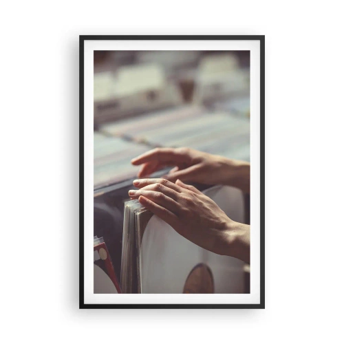 Plakat i sort ramme - På jagt efter følelser - 61x91 cm