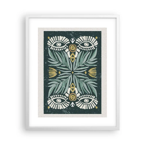 Plakat i hvid ramme - Som en folkeudskæring - 40x50 cm