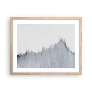 Plakat i ramme af lyst egetræ - Mystisk plade - 50x40 cm