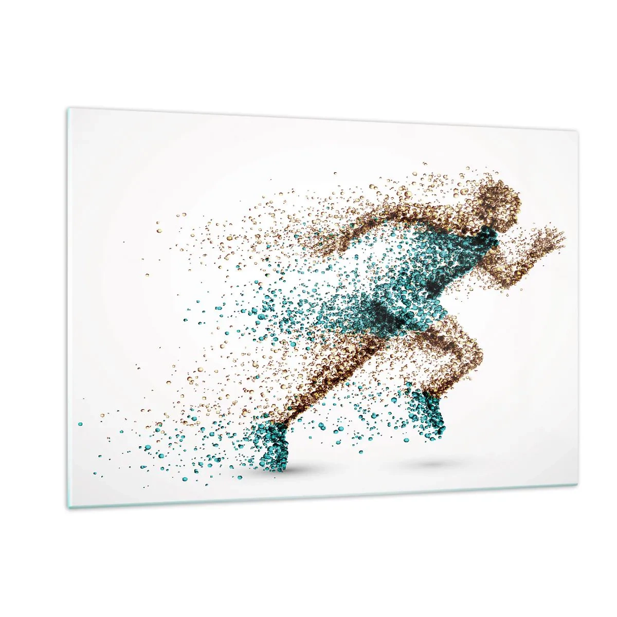 Billede på glas - Livet er et kapløb - 120x80 cm