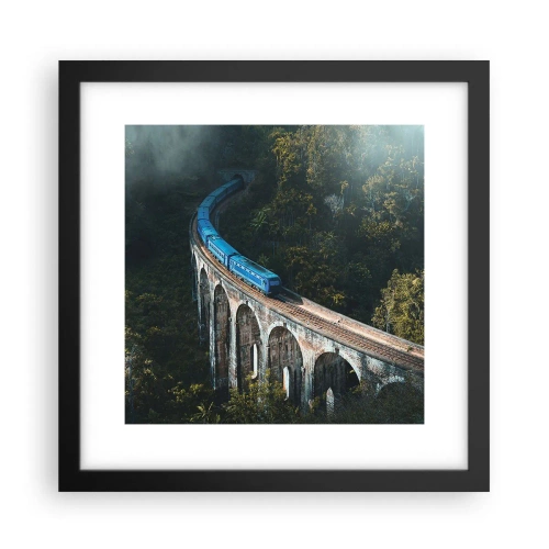 Plakat i sort ramme - Tog til naturen - 30x30 cm