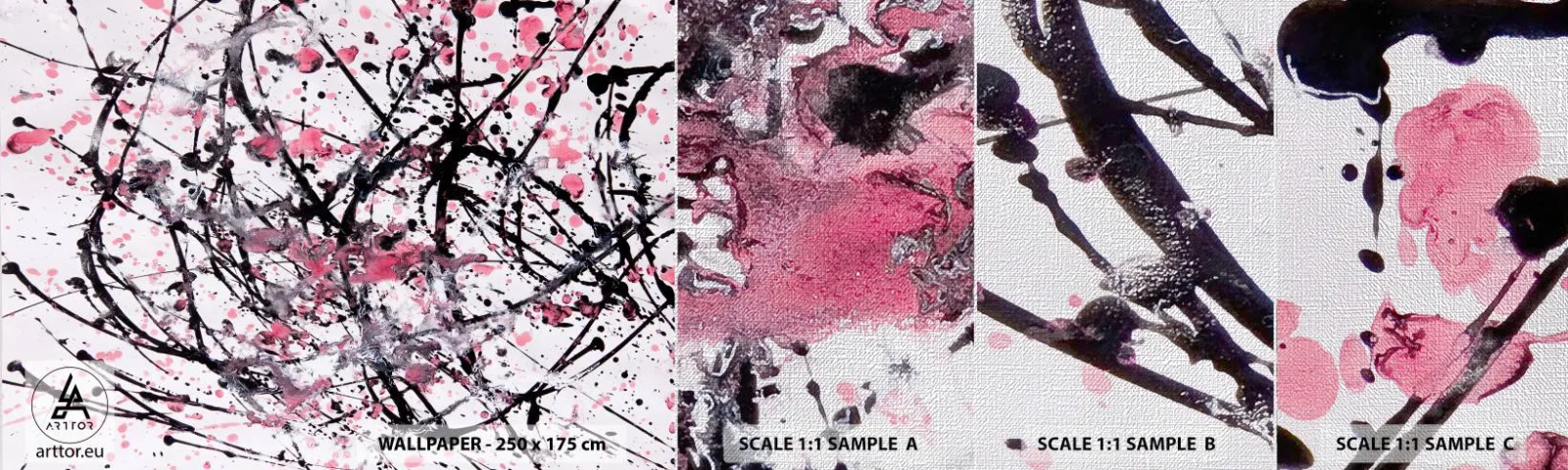 Prøve Fototapet Premium Canvas - Livets flygtige natur - Abstraktion, Stykke, Moderne mønster - 100x30 cm