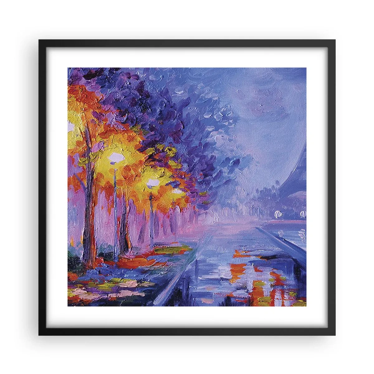 Plakat i sort ramme - En drømmevandring - 50x50 cm