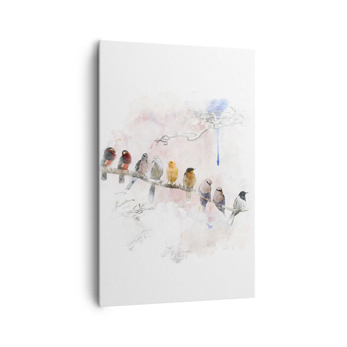 Lærredstryk - Billede på lærred - Møde med vinger - 80x120 cm