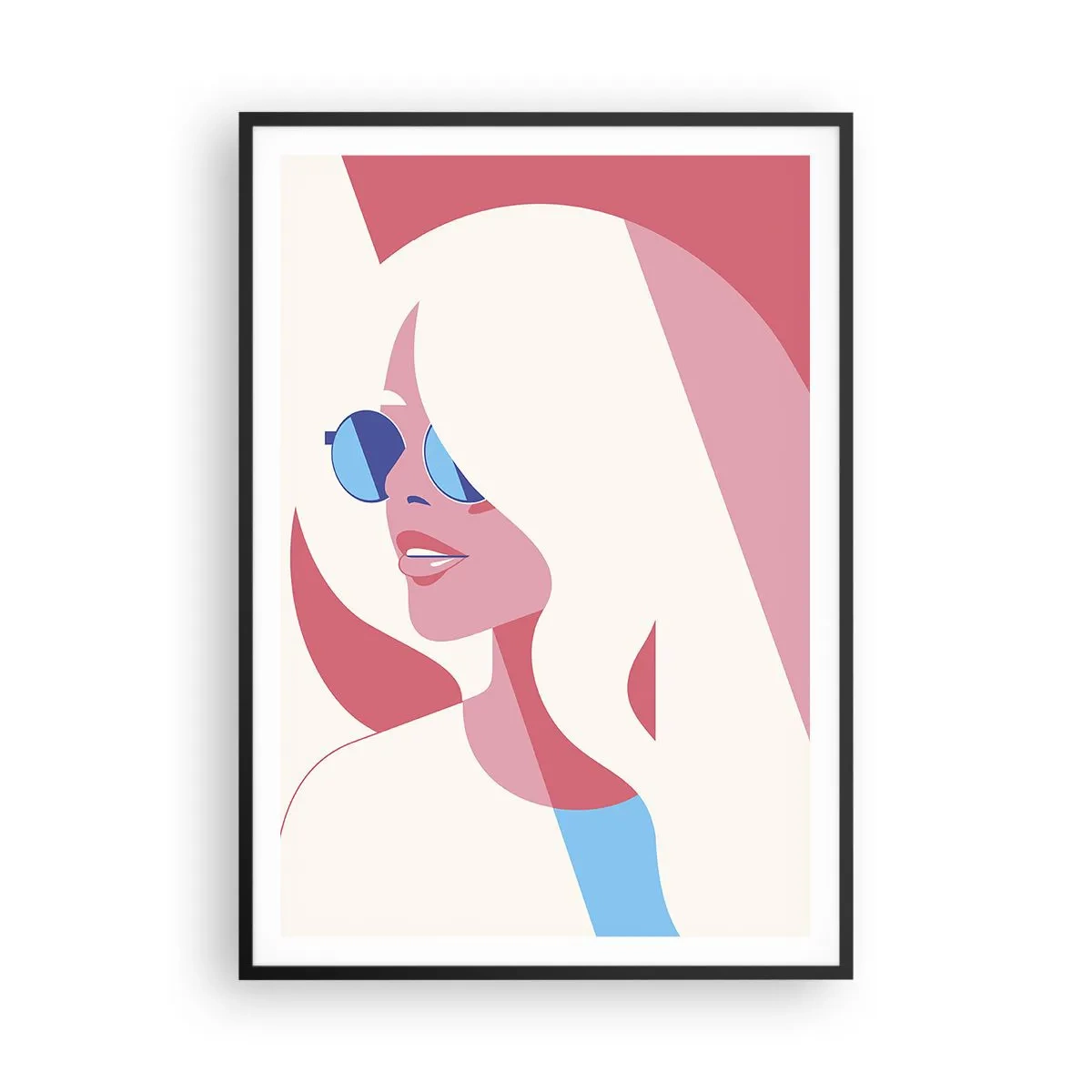 Plakat i sort ramme - Det var en blondine... - 70x100 cm