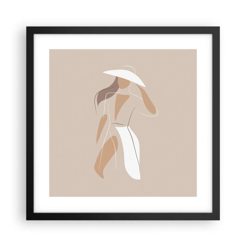 Plakat i sort ramme - Mode er sjovt - 40x40 cm