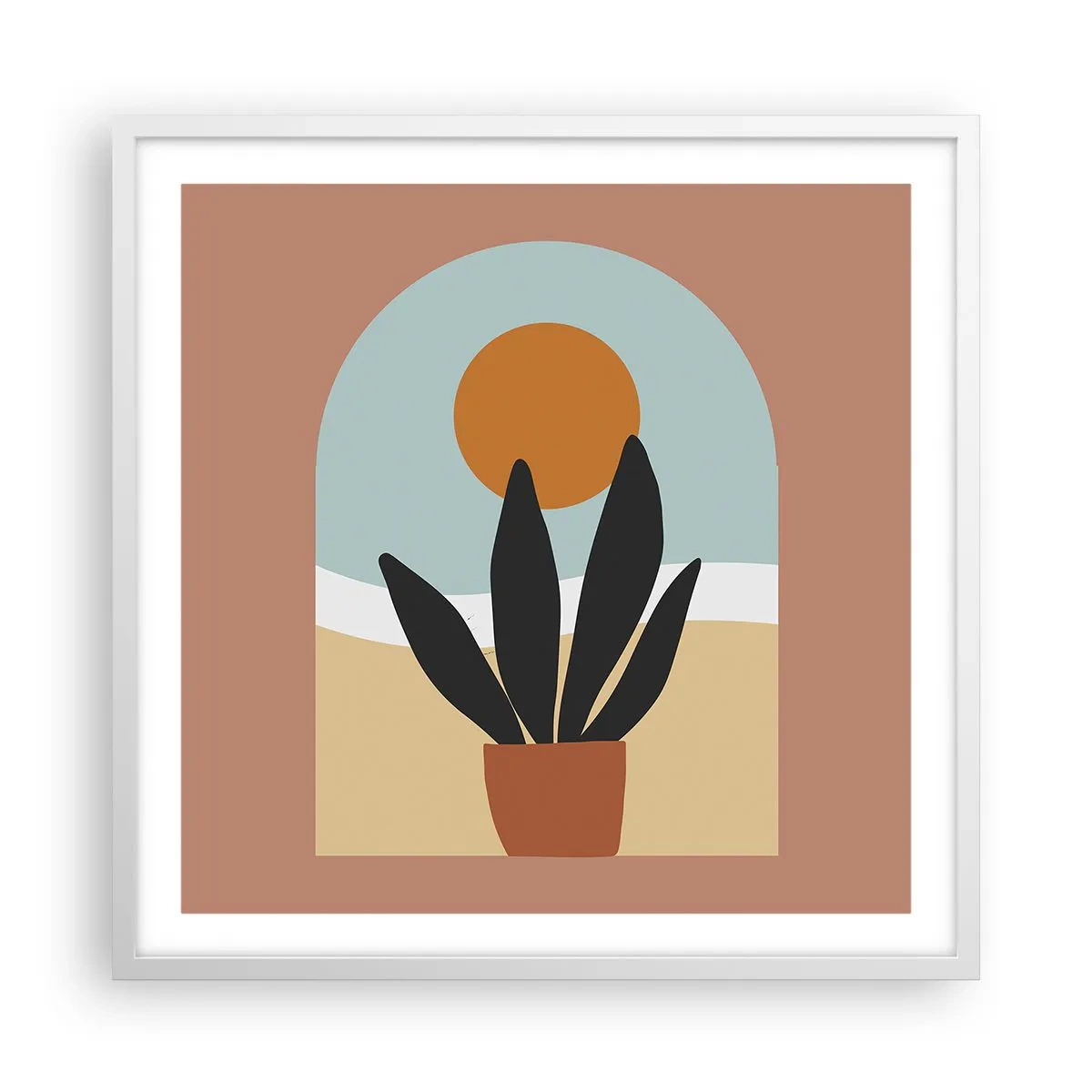 Plakat i hvid ramme - Små glæder - 60x60 cm