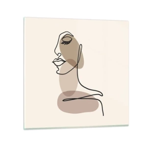 Billede på glas - En vis linje af skønhed - 30x30 cm