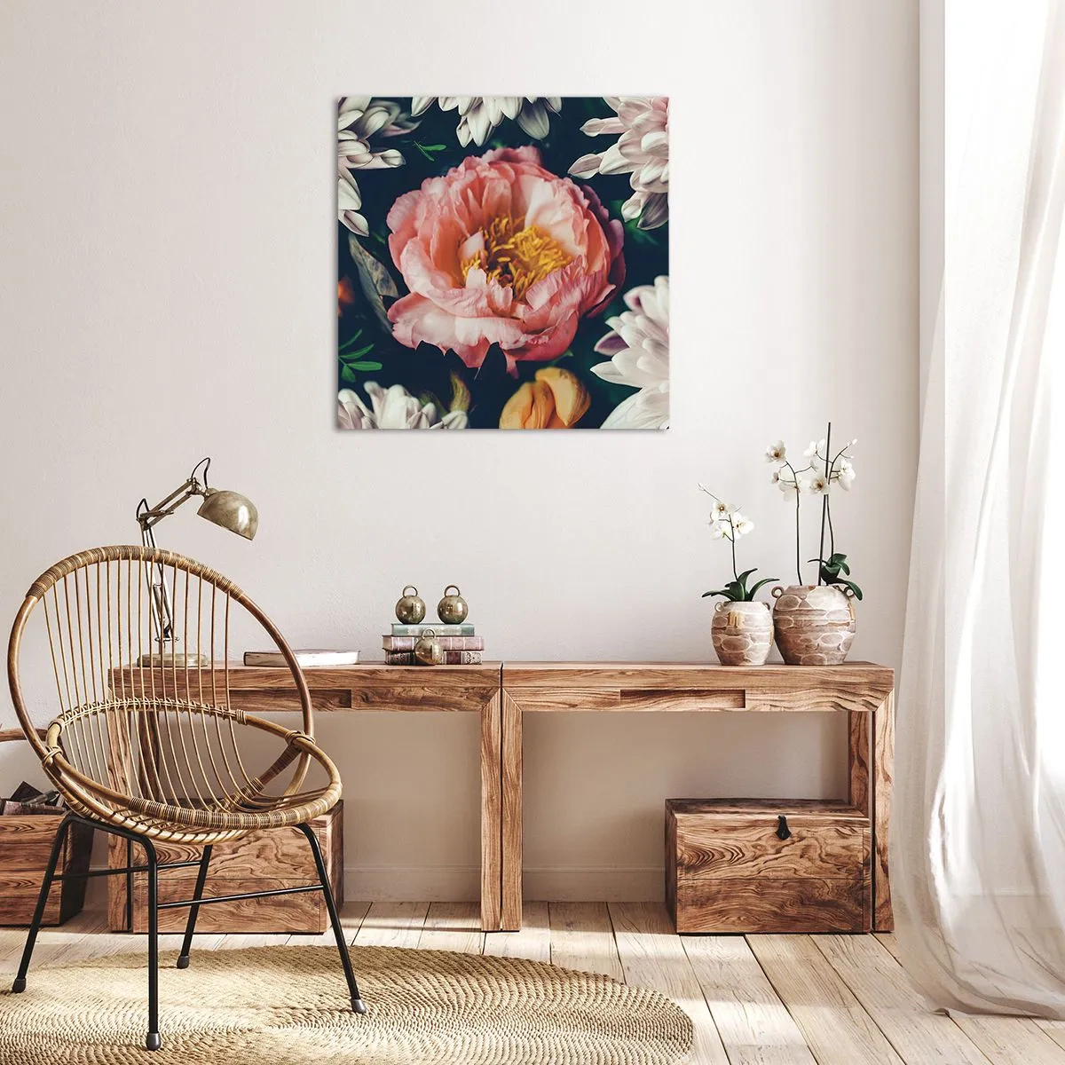 Lærredstryk - Billede på lærred - Med barok pragt - 40x40 cm