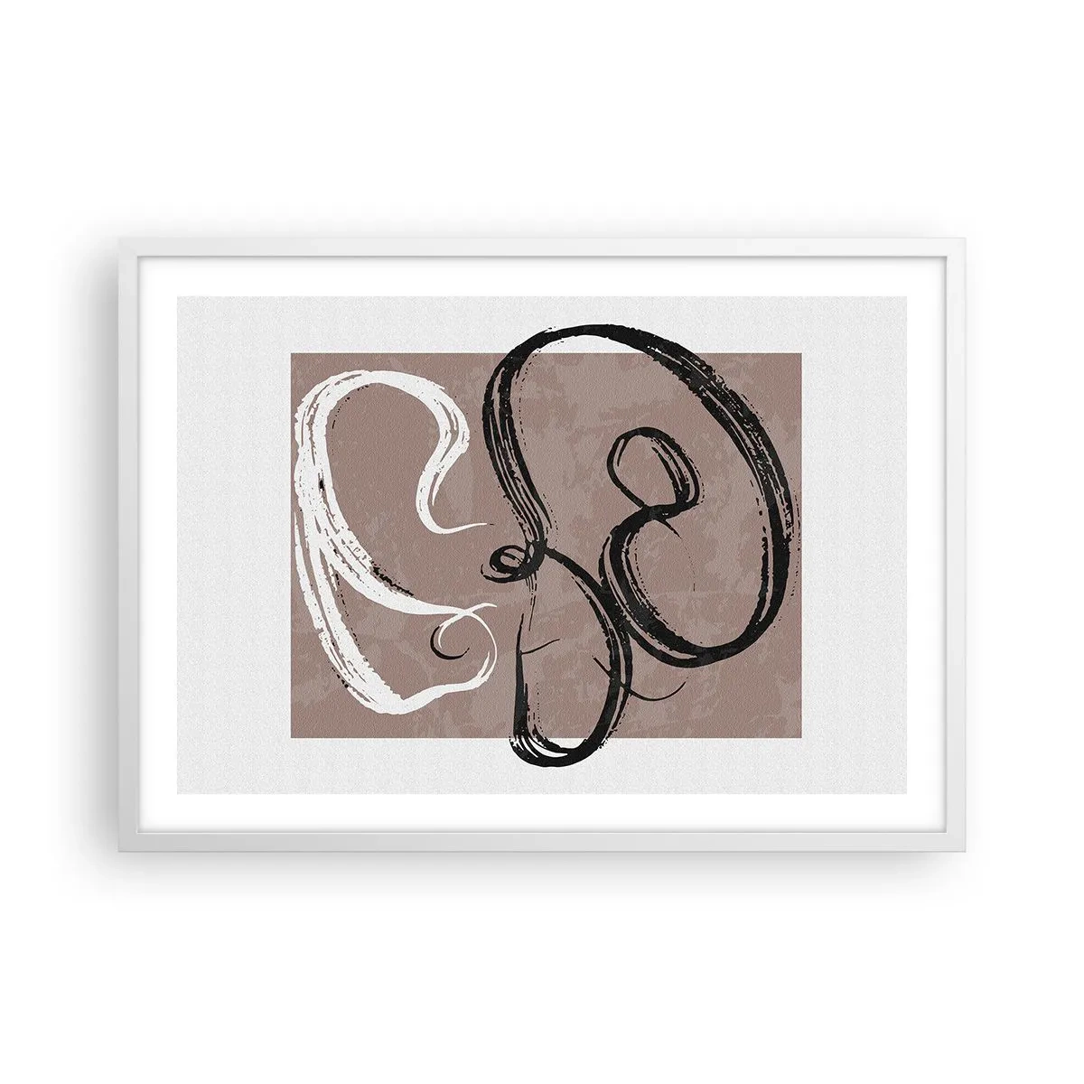 Plakat i hvid ramme - Komposition - en søgen efter fuldstændighed - 70x50 cm