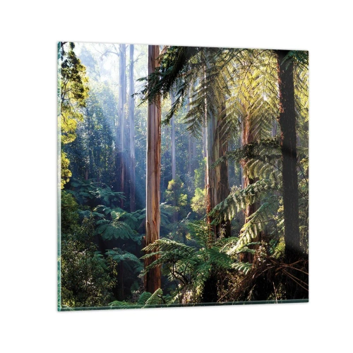 Billede på glas - En fortælling om skoven - 30x30 cm
