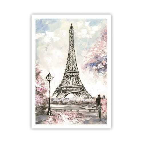 Plakat - April gåtur rundt i Paris - 70x100 cm