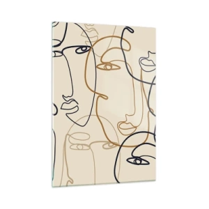 Billede på glas - Portræt ganget med hinanden - 50x70 cm