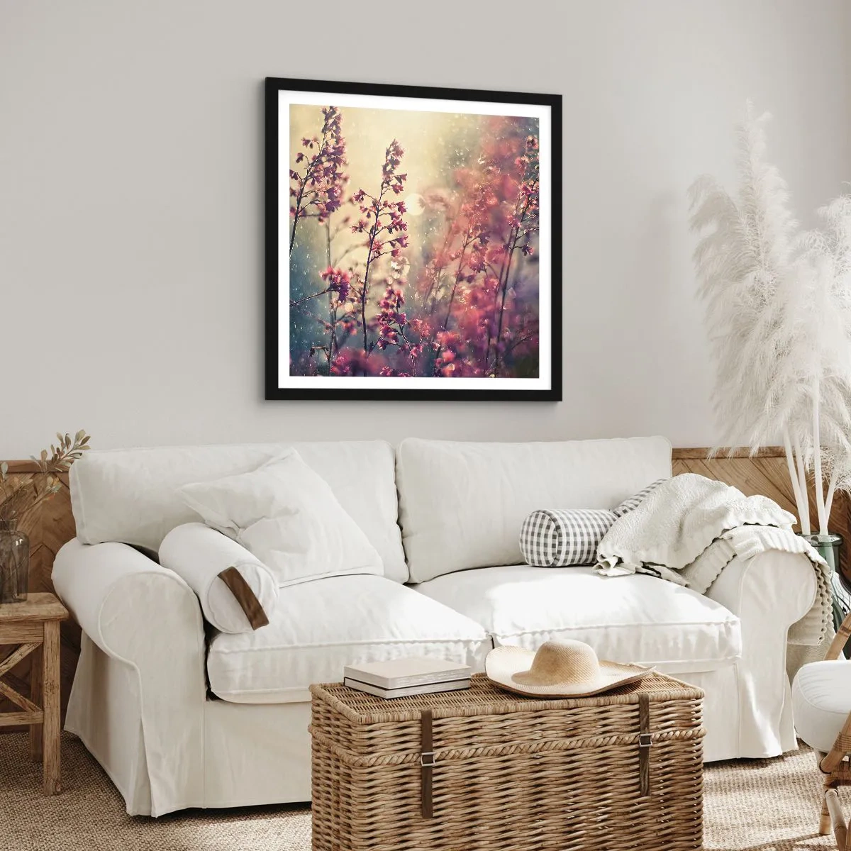 Plakat i sort ramme - Hemmelig have - 60x60 cm