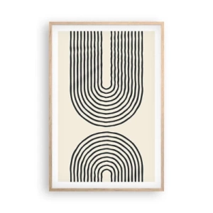 Plakat i ramme af lyst egetræ - Kommer snart... - 61x91 cm