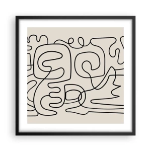 Plakat i sort ramme - På sporet - 50x50 cm