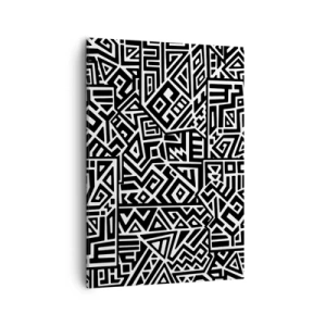 Lærredstryk - Billede på lærred - Præcolumbiansk sammensætning - 50x70 cm