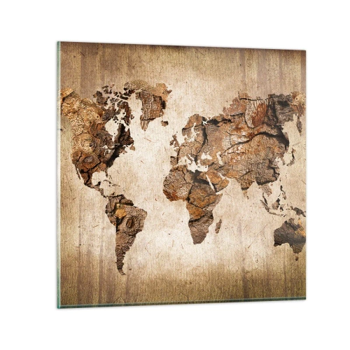 Billede på glas - Opdagelse af verden - 30x30 cm