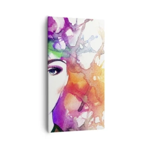 Lærredstryk - Billede på lærred - Med hovedet i skyerne - 55x100 cm