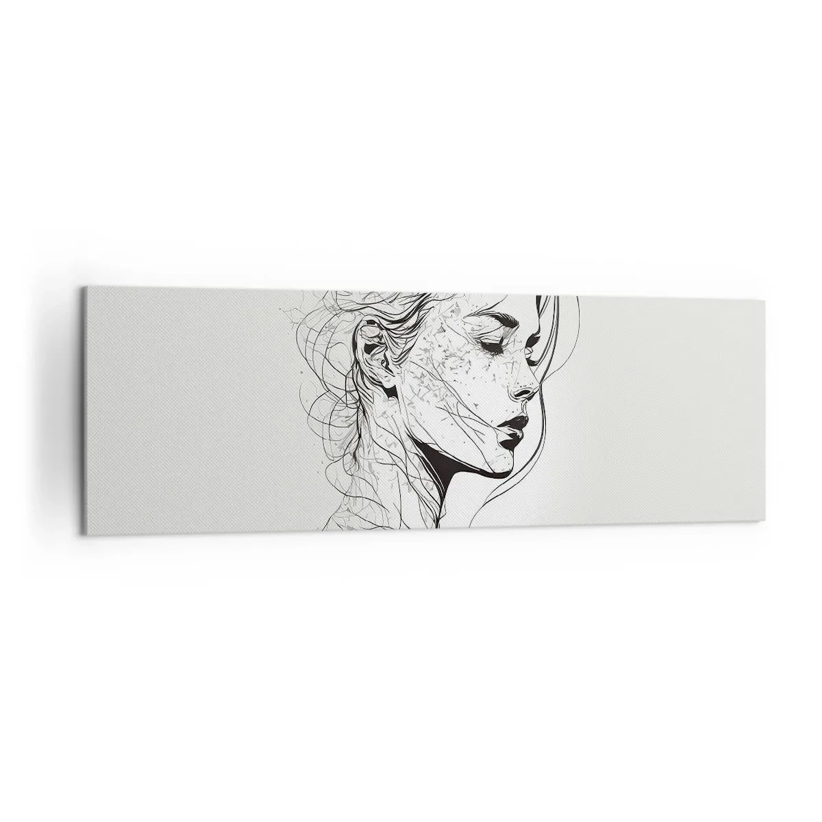 Lærredstryk - Billede på lærred - Portræt i drømmeri - 160x50 cm