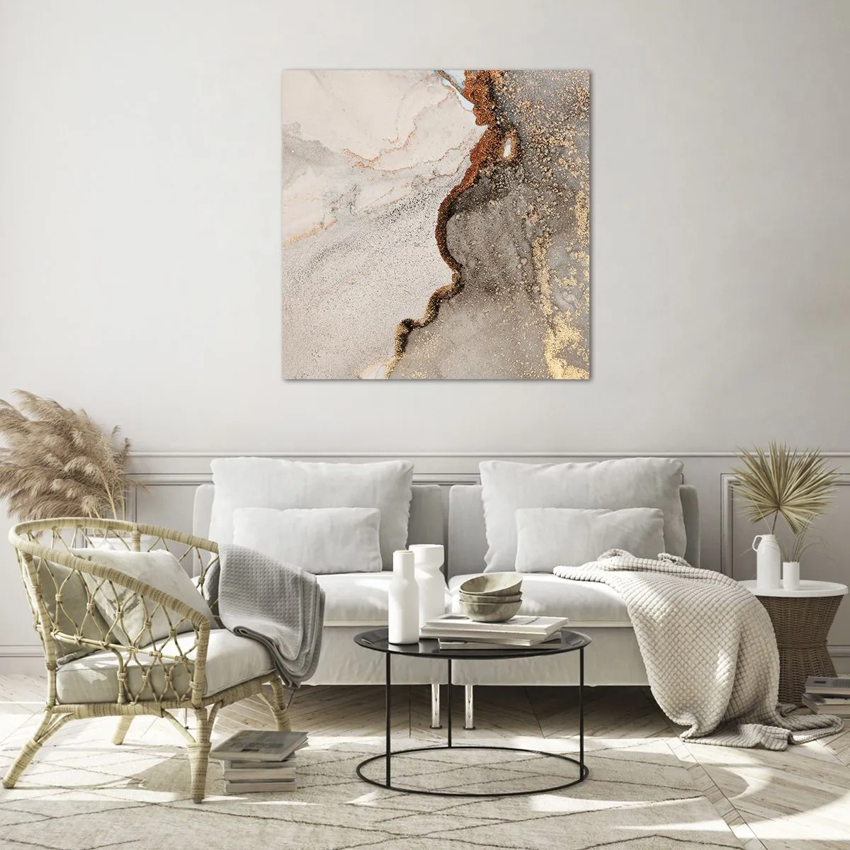 Billede på glas - På farvegrænsen - 70x70 cm
