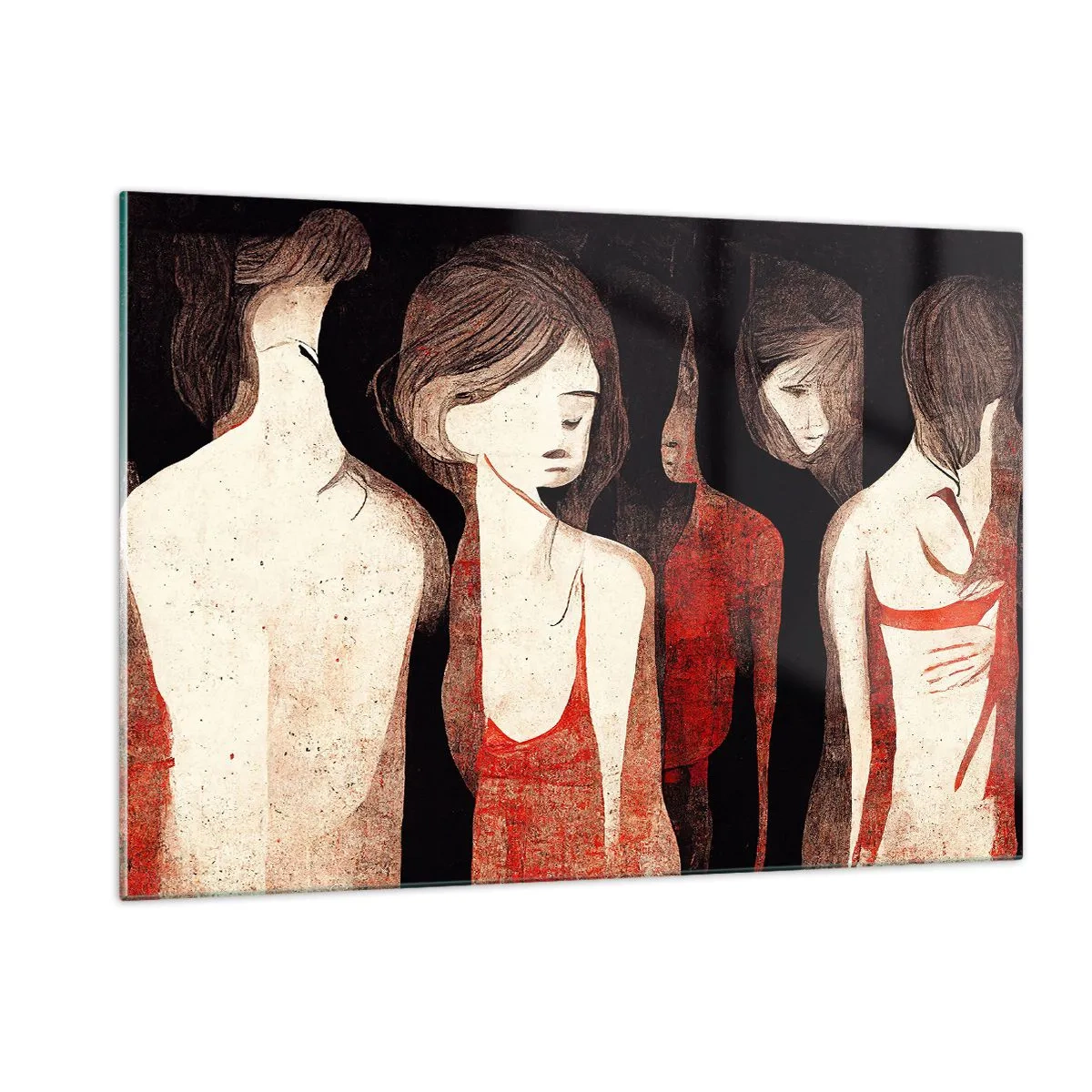 Billede på glas - Mørkets madonnaer - 120x80 cm