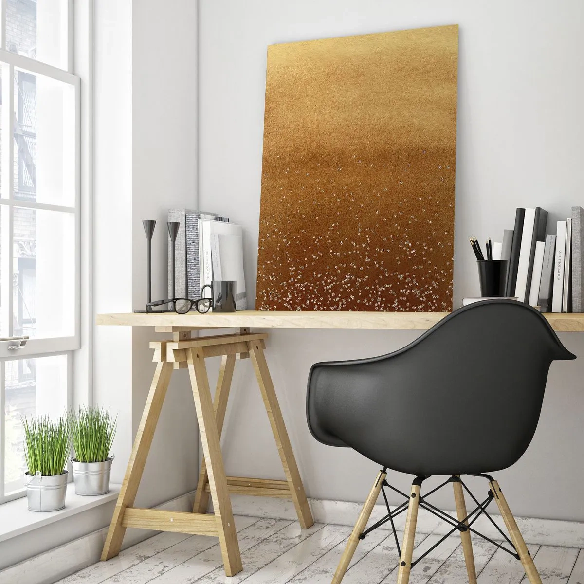 Billede på glas - Lysets fødsel - 50x70 cm