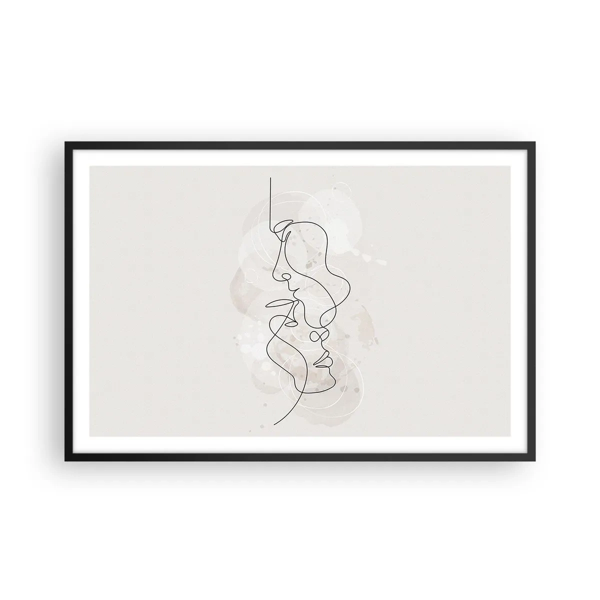 Plakat i sort ramme - Omfavnet i en omfavnelse - 91x61 cm