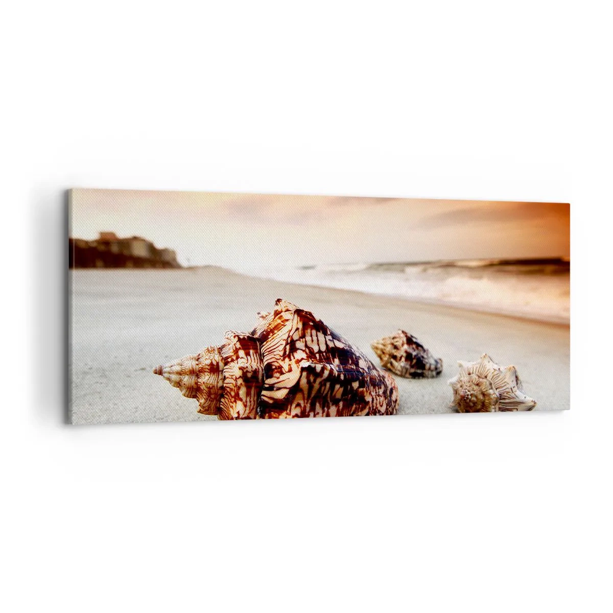 Lærredstryk - Billede på lærred - Bølgebevægelser - 120x50 cm