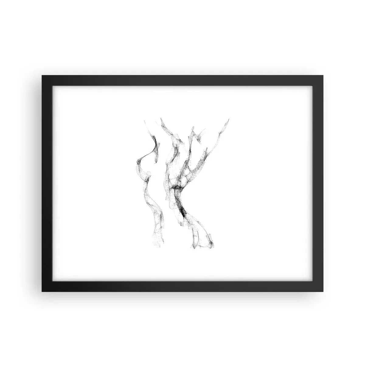 Plakat i sort ramme - Smuk og stærk - 40x30 cm