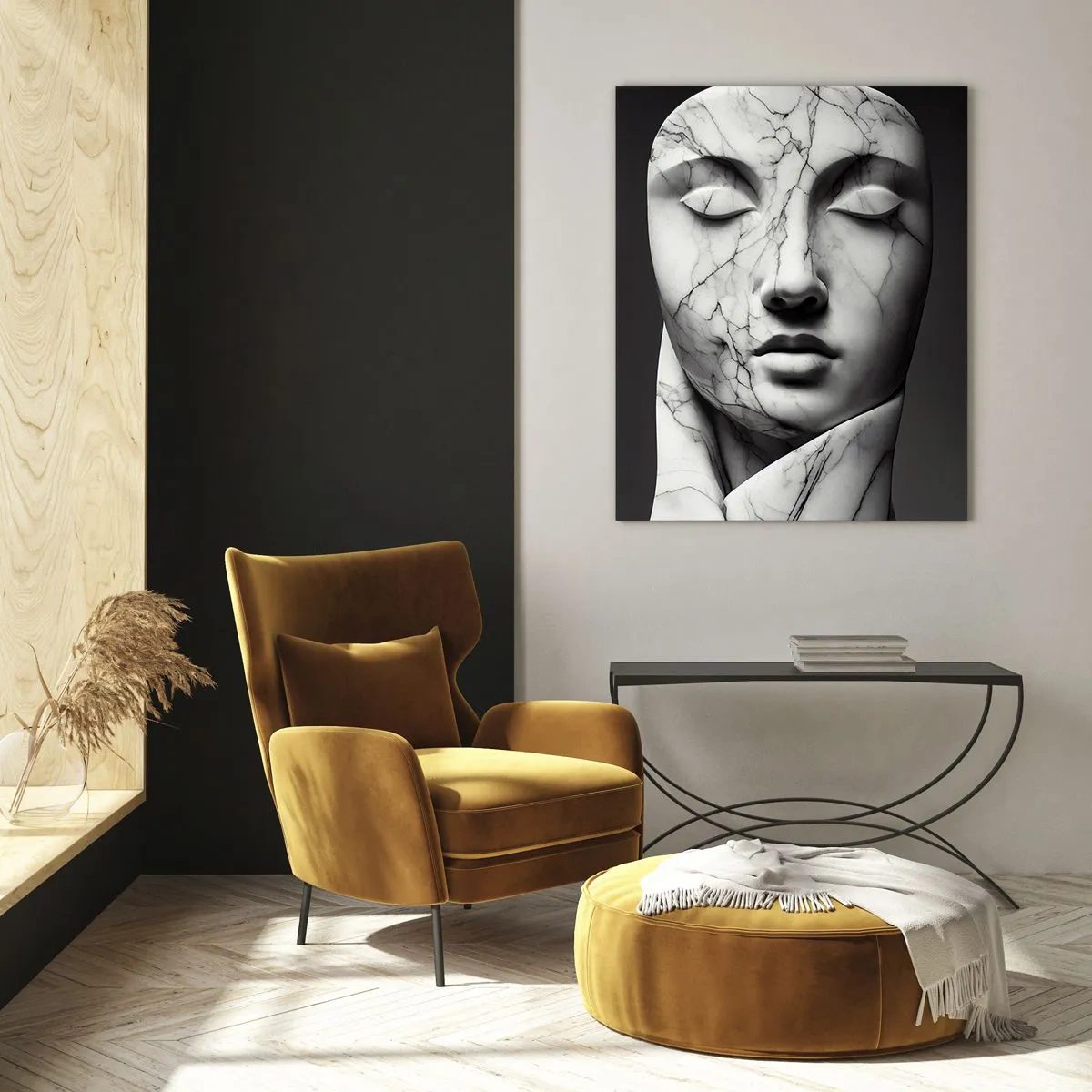 Billede på glas - Former af marmor - 80x120 cm