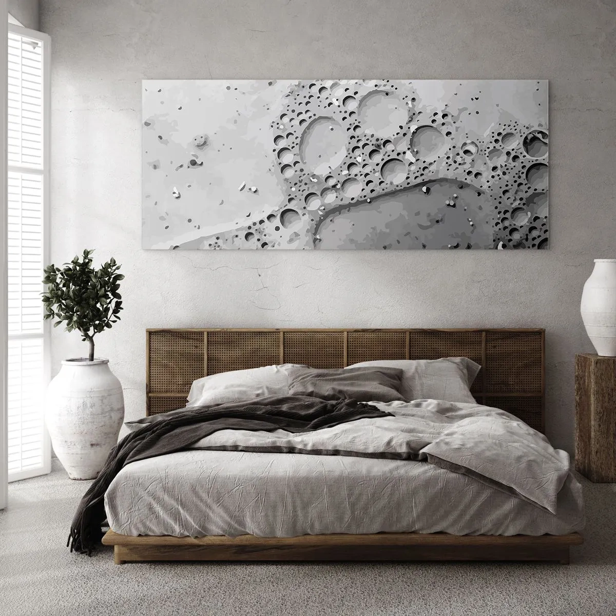 Billede på glas - Opskummet spor - 140x50 cm