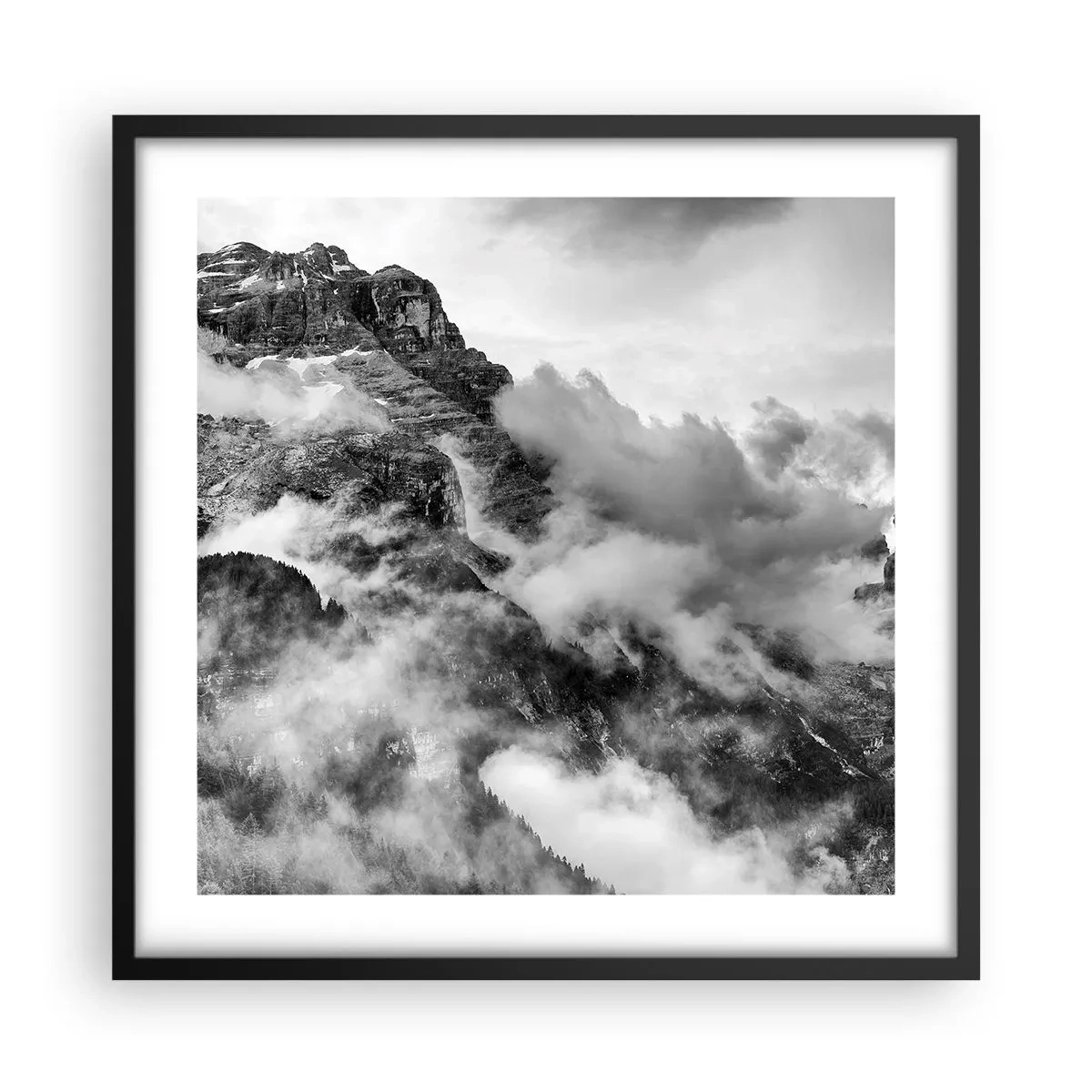Plakat i sort ramme - Smukt og grusomt - 50x50 cm