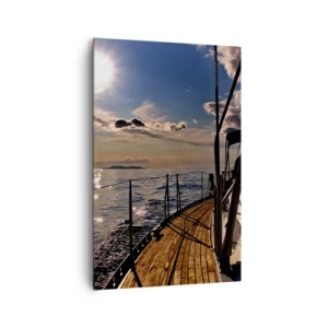 Lærredstryk - Billede på lærred - Under sejl mod solen - 80x120 cm