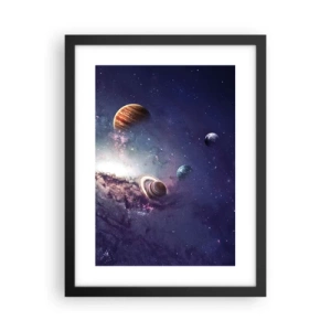 Plakat i sort ramme - Systemet med soldans - 30x40 cm
