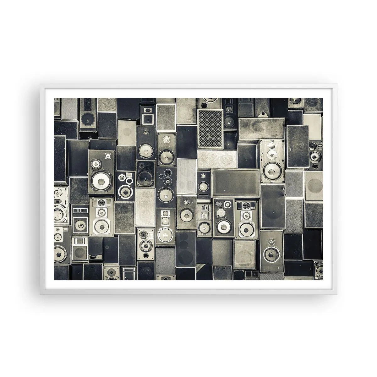 Plakat i hvid ramme - Og alt er i orden - 100x70 cm