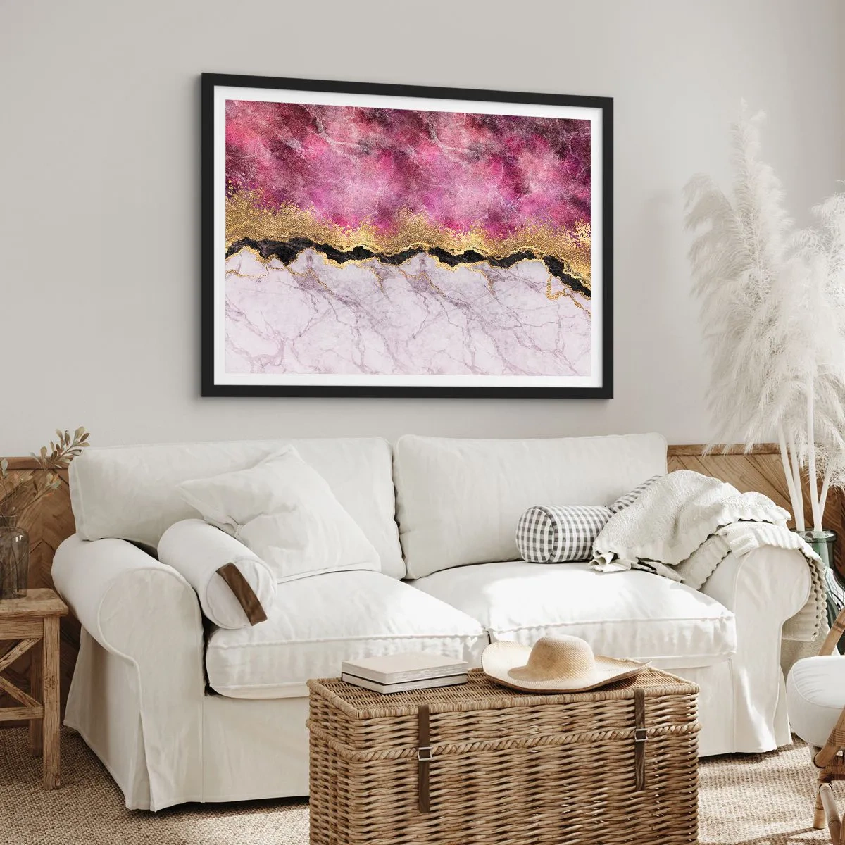 Plakat i sort ramme - På grænsen - 100x70 cm