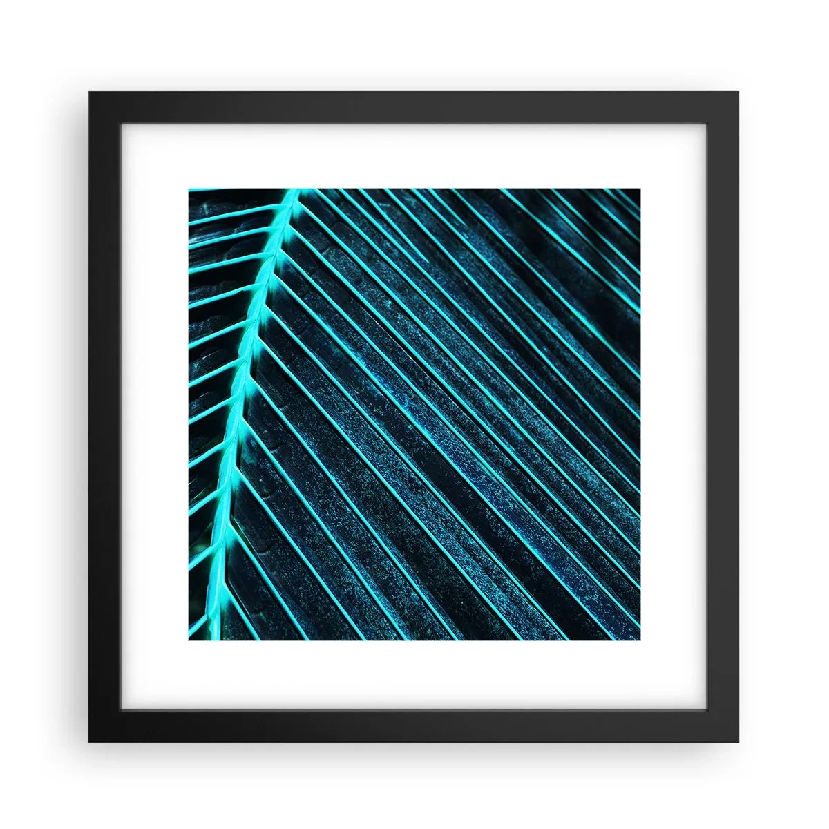 Plakat i sort ramme - Tekstur af grønt - 30x30 cm