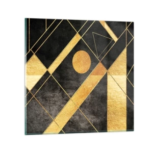 Billede på glas - Ørkenens sol - 70x70 cm