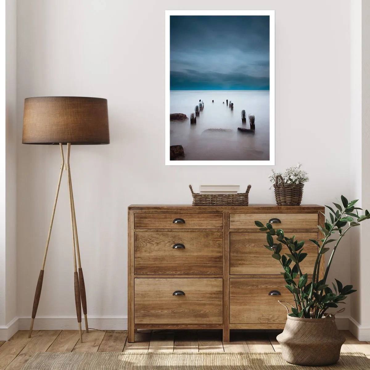 Plakat - En betænksom sø - 30x40 cm