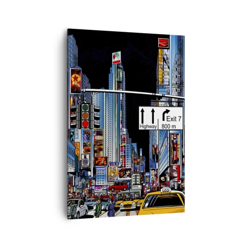 Lærredstryk - Billede på lærred - En komisk stor aften - 70x100 cm