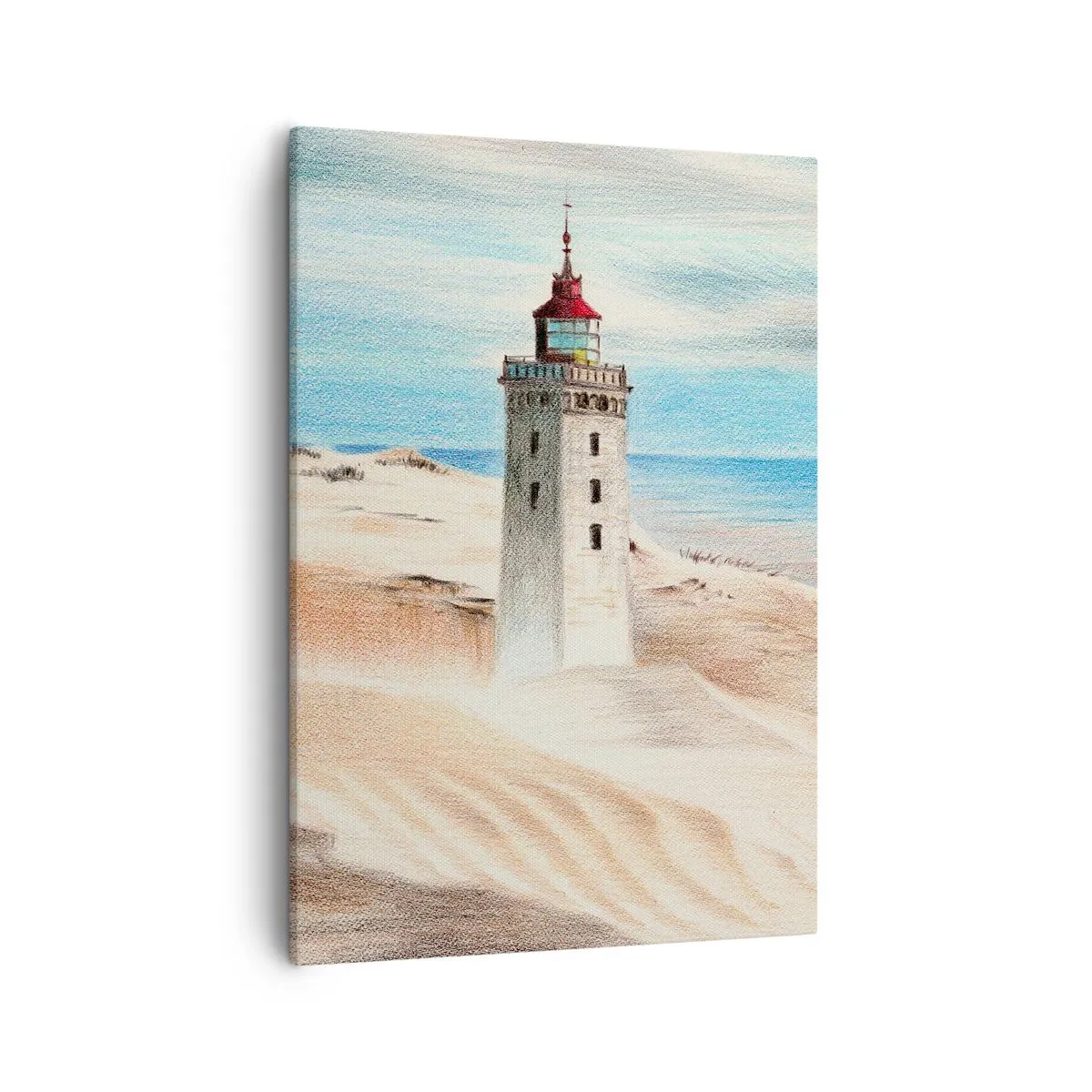 Lærredstryk - Billede på lærred - Altid med blikket rettet mod havet - 50x70 cm