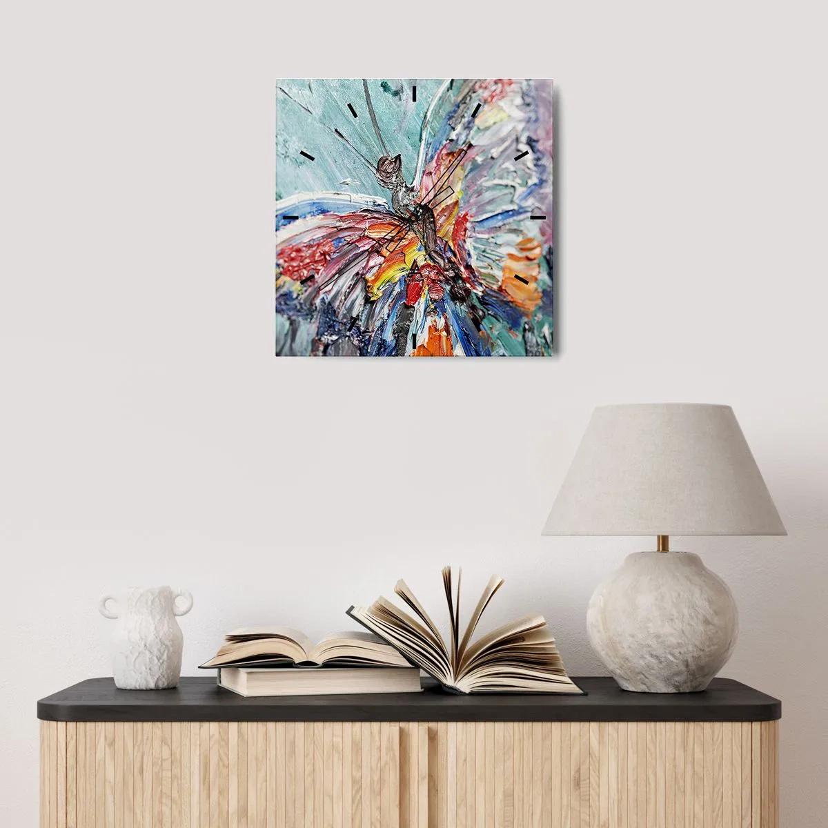 Vægur, Uret - Malet af naturen - 30x30 cm