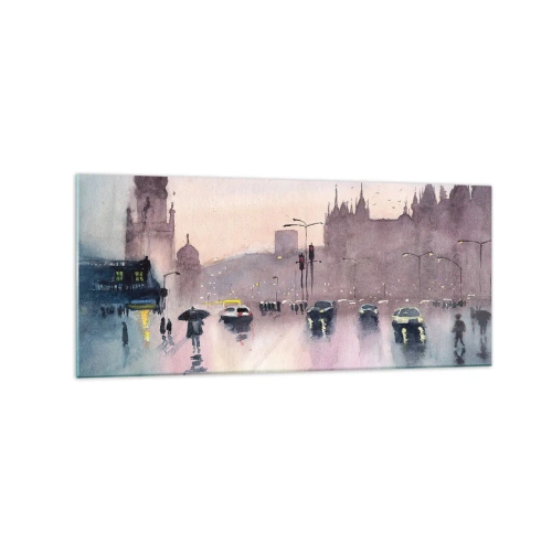 Billede på glas - I en regnfuld tåge - 120x50 cm