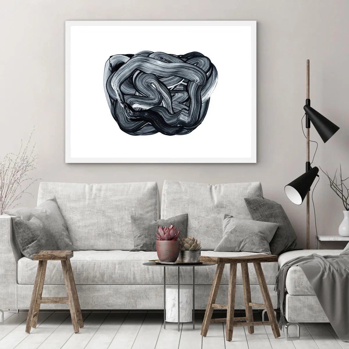 Plakat i hvid ramme - Så enkelt er det ikke - 50x40 cm