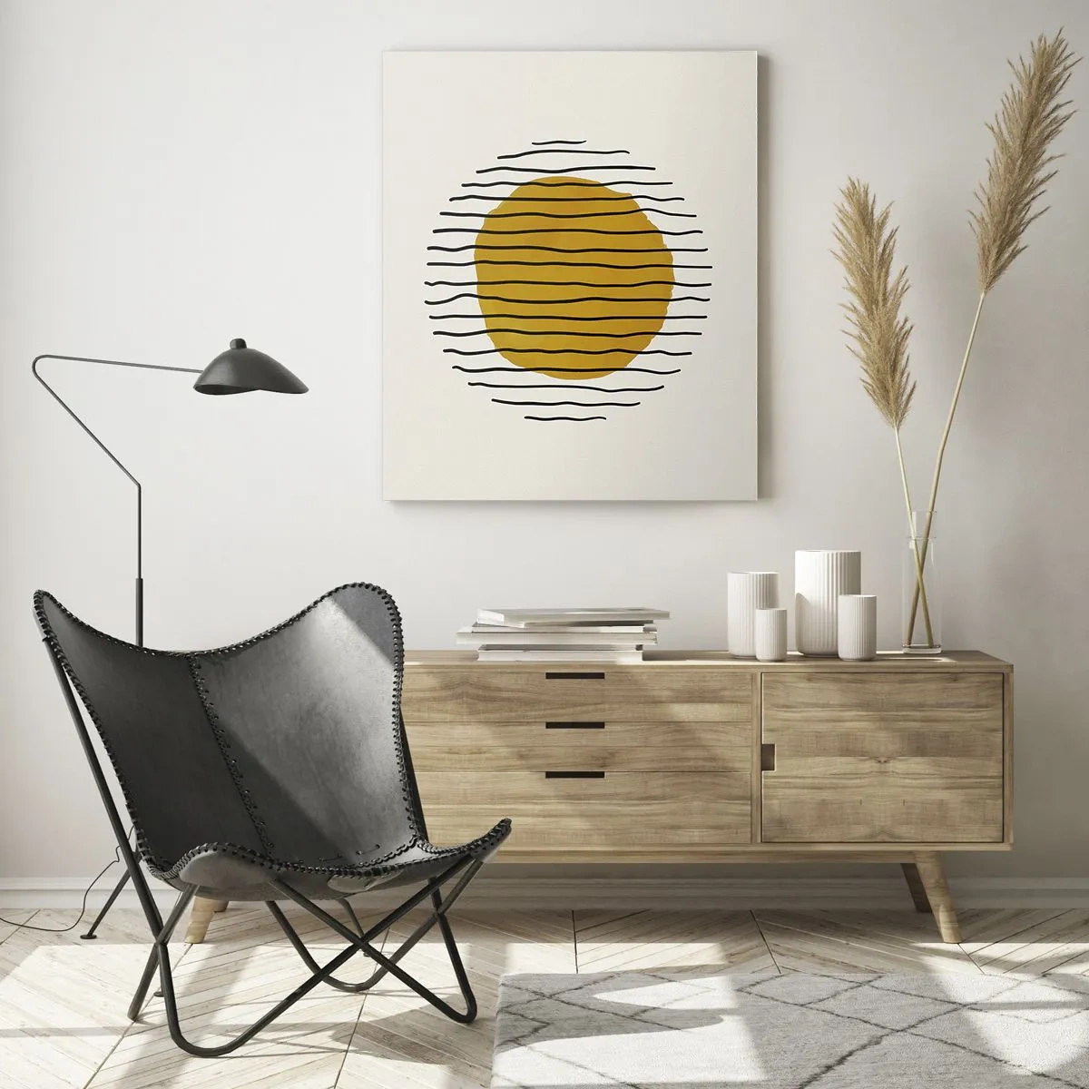 Billede på glas - Abstraktion, der skælver af varme - 50x70 cm
