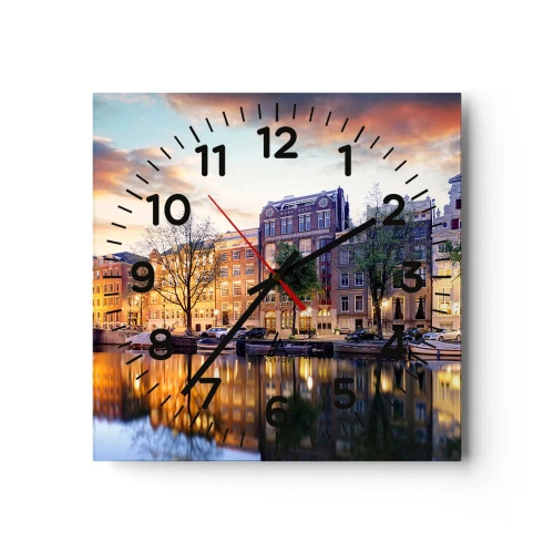 Vægur, Uret - Tilbageholdende og rolig hollandsk skønhed - 40x40 cm